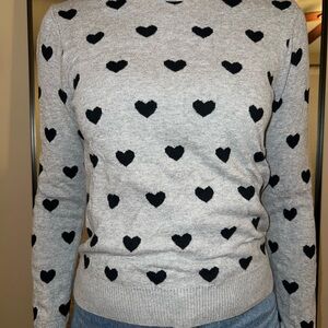 S Forever 21 Heart Patterned Sweater
